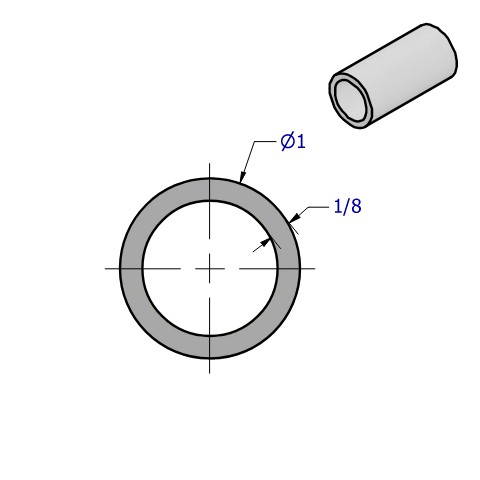 [TB][T01] Euro Rod Tube 1"